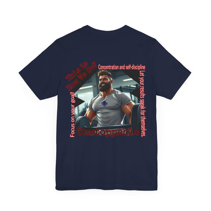 BlackOnion T-Shirt with Workout Motif “Unstoppable “💪🔥🫵