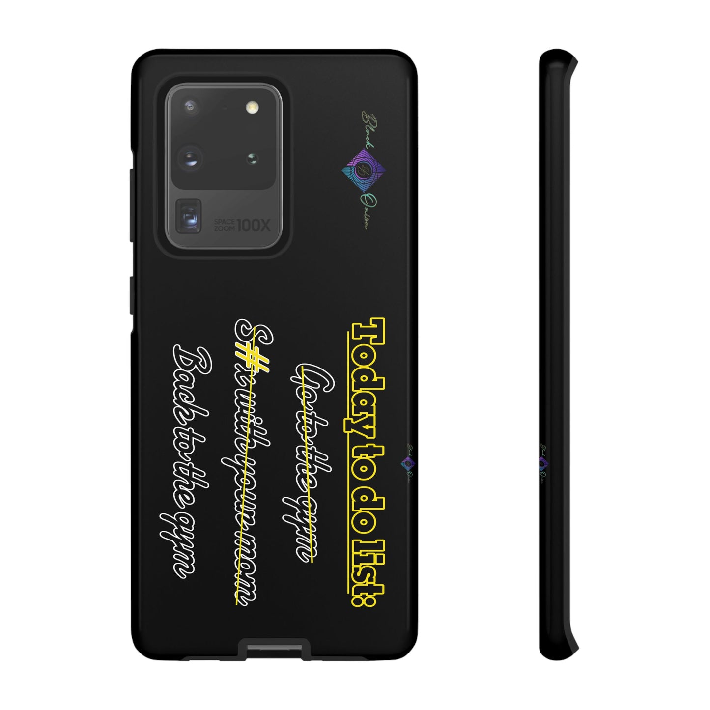 BlackOnion Brand New Phone Case - with Motivational Workout Motif’Today to do list ‘💪🔥🫵