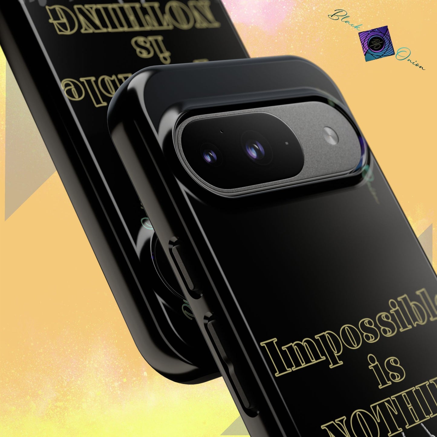 BlackOnion Brand New Phone Case - with Motivational Workout Motif ’Impossible ‘💪🔥🫵