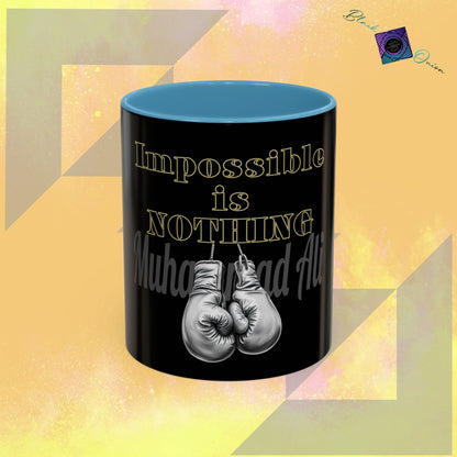 BlackOnion Coffee Mug - 11oz with Workout Motif ‘Impossible is nothing’🔥💪🫵