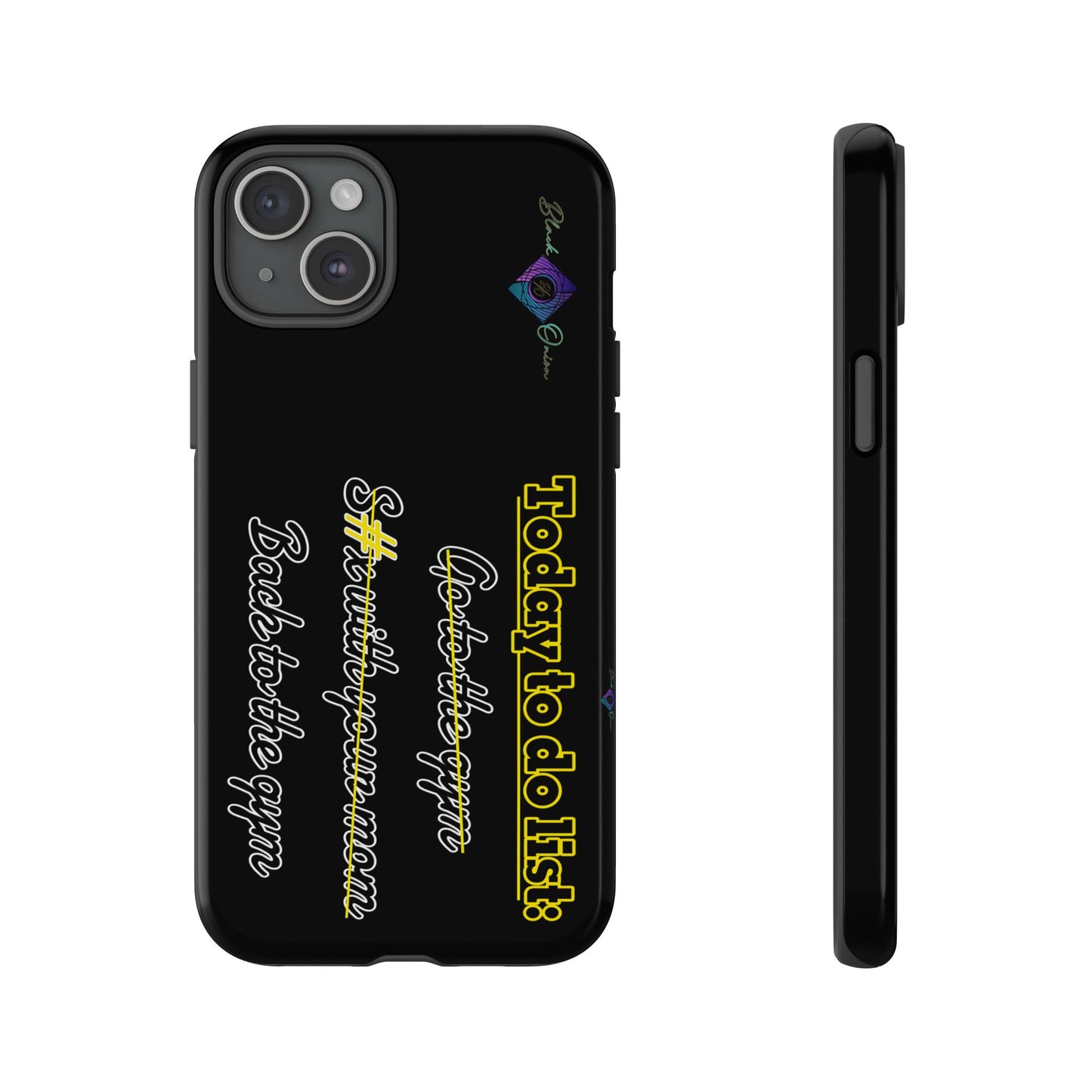 BlackOnion Brand New Phone Case - with Motivational Workout Motif’Today to do list ‘💪🔥🫵