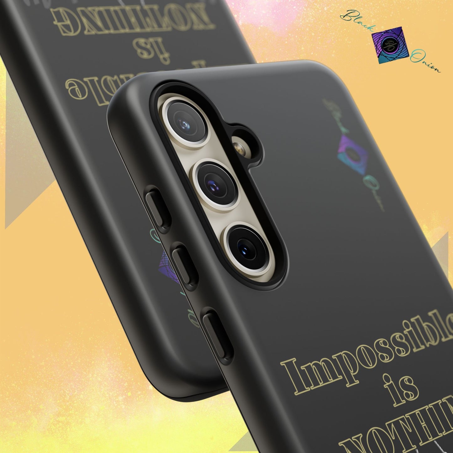 BlackOnion Brand New Phone Case - with Motivational Workout Motif ’Impossible ‘💪🔥🫵