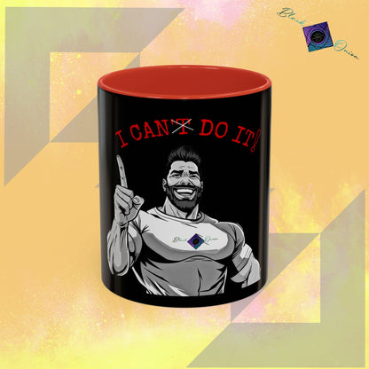 BlackOnion Coffee Mug - 11oz with Workout Motif ‘I Can Do It ’🔥💪🫵