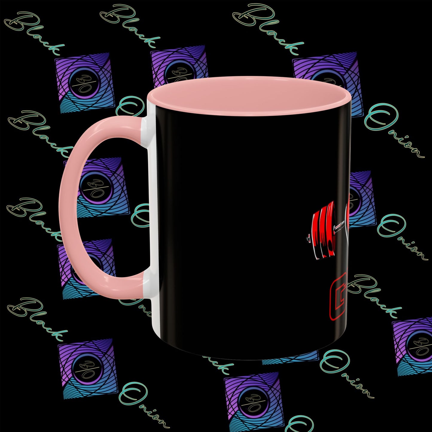 BlackOnion Coffee Mug - 11oz with Workout Motif ‘I Love Gym’🔥💪🫵
