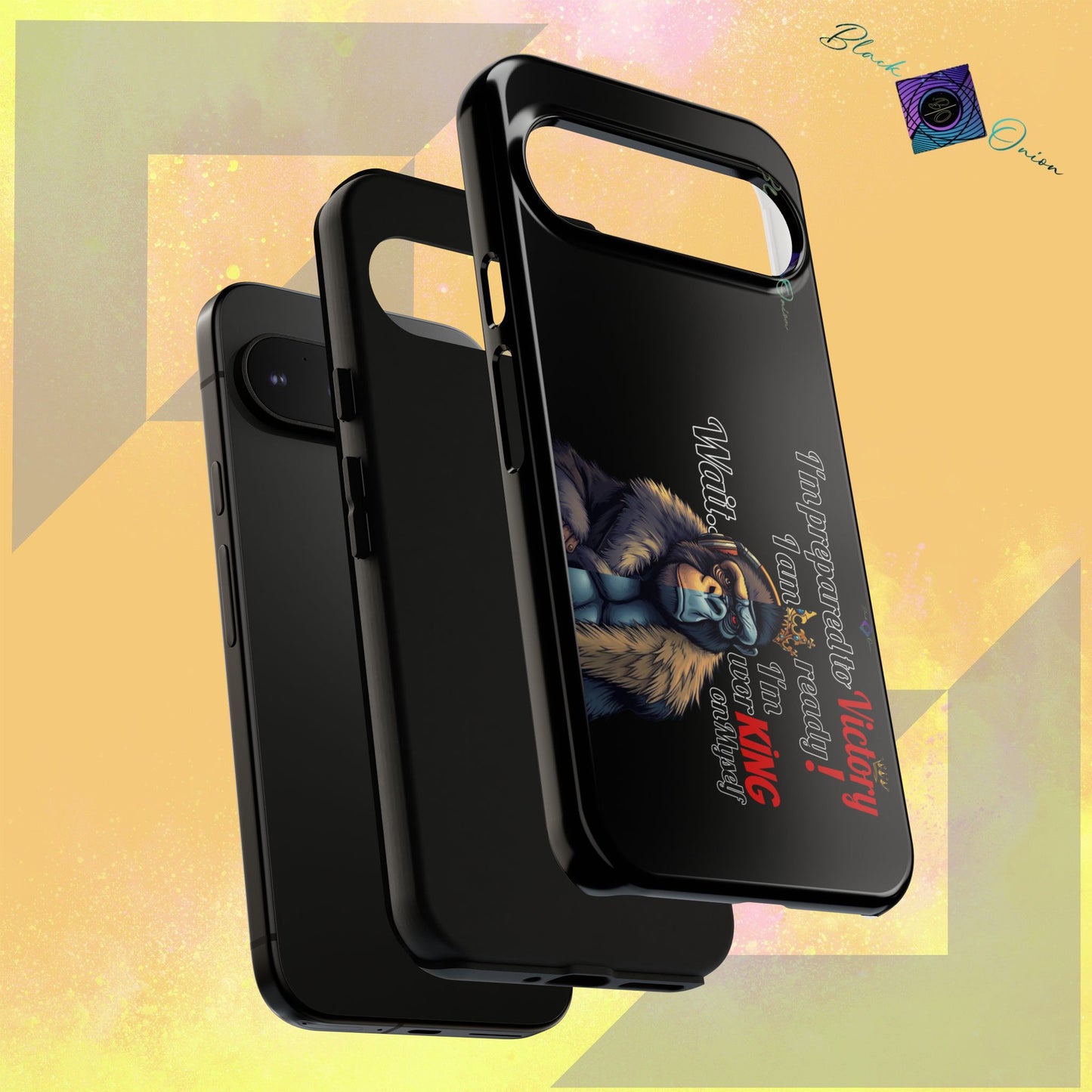 BlackOnion Brand New Phone Case - with Motivational Workout Motif’Victory 👑‘💪🔥🫵