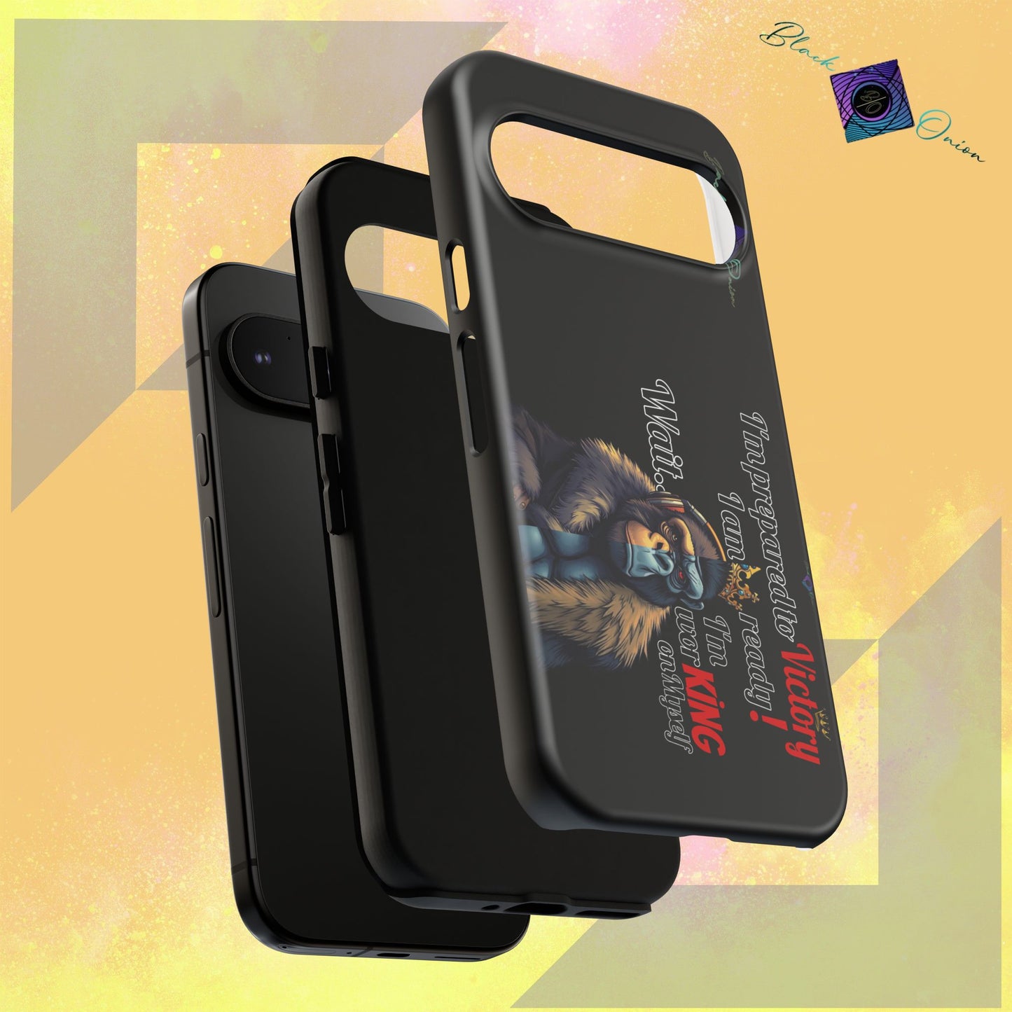 BlackOnion Brand New Phone Case - with Motivational Workout Motif’Victory 👑‘💪🔥🫵