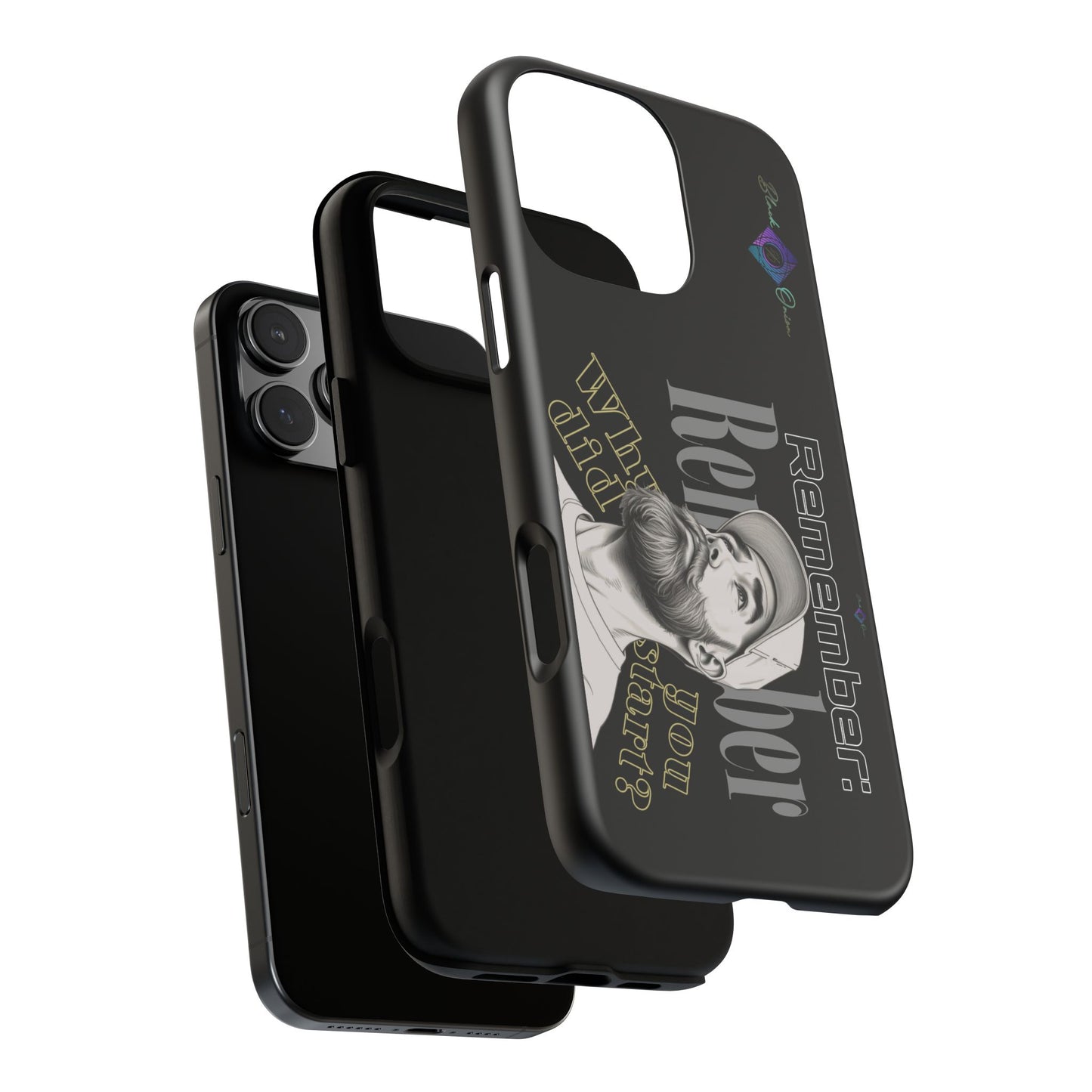BlackOnion Brand New Phone Case - with Motivational Workout Motif’Remember ‘💪🔥🫵