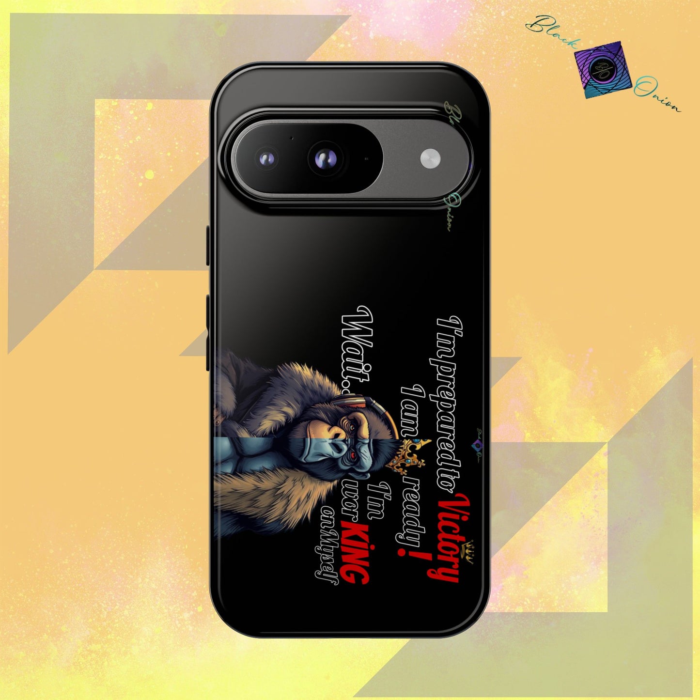 BlackOnion Brand New Phone Case - with Motivational Workout Motif’Victory 👑‘💪🔥🫵