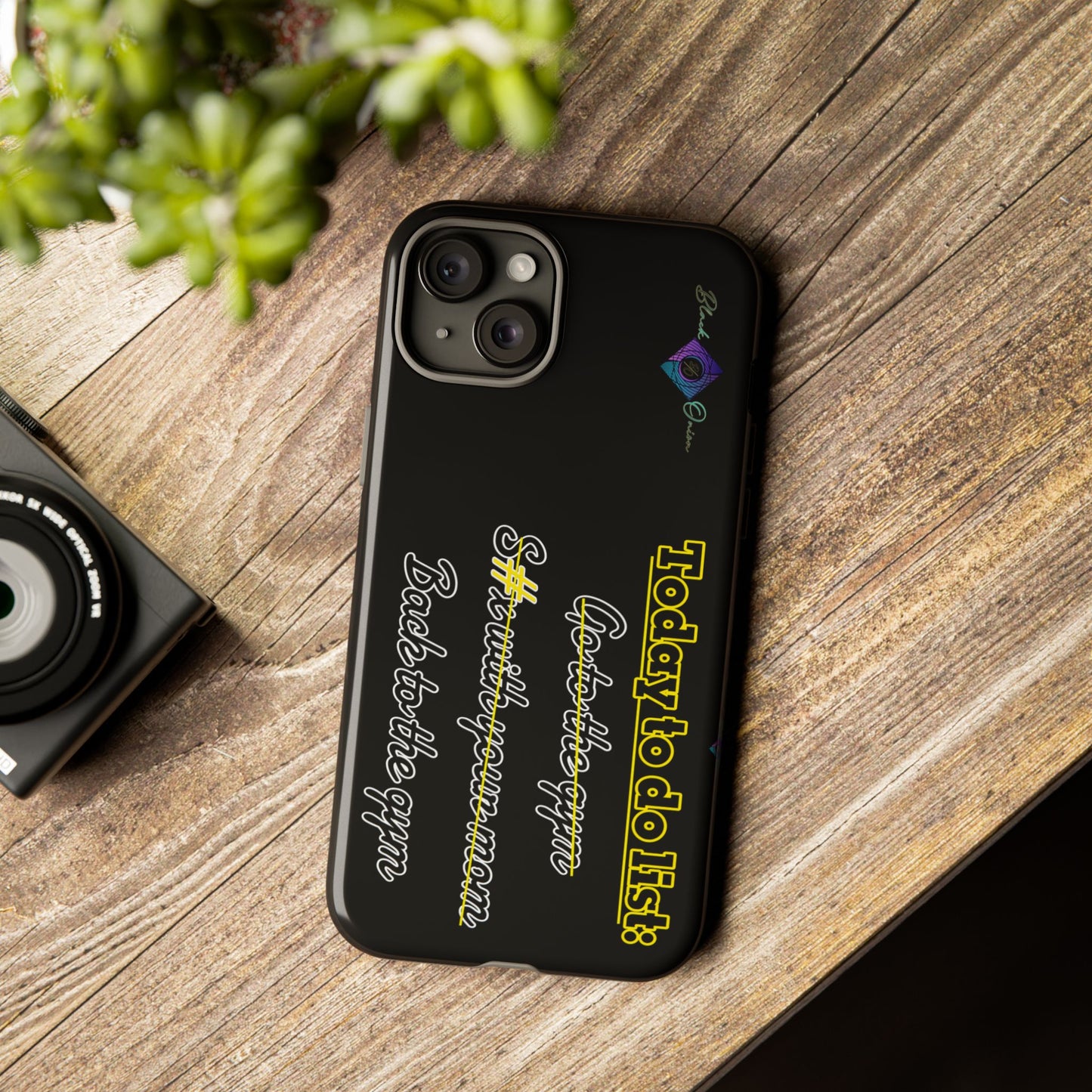 BlackOnion Brand New Phone Case - with Motivational Workout Motif’Today to do list ‘💪🔥🫵