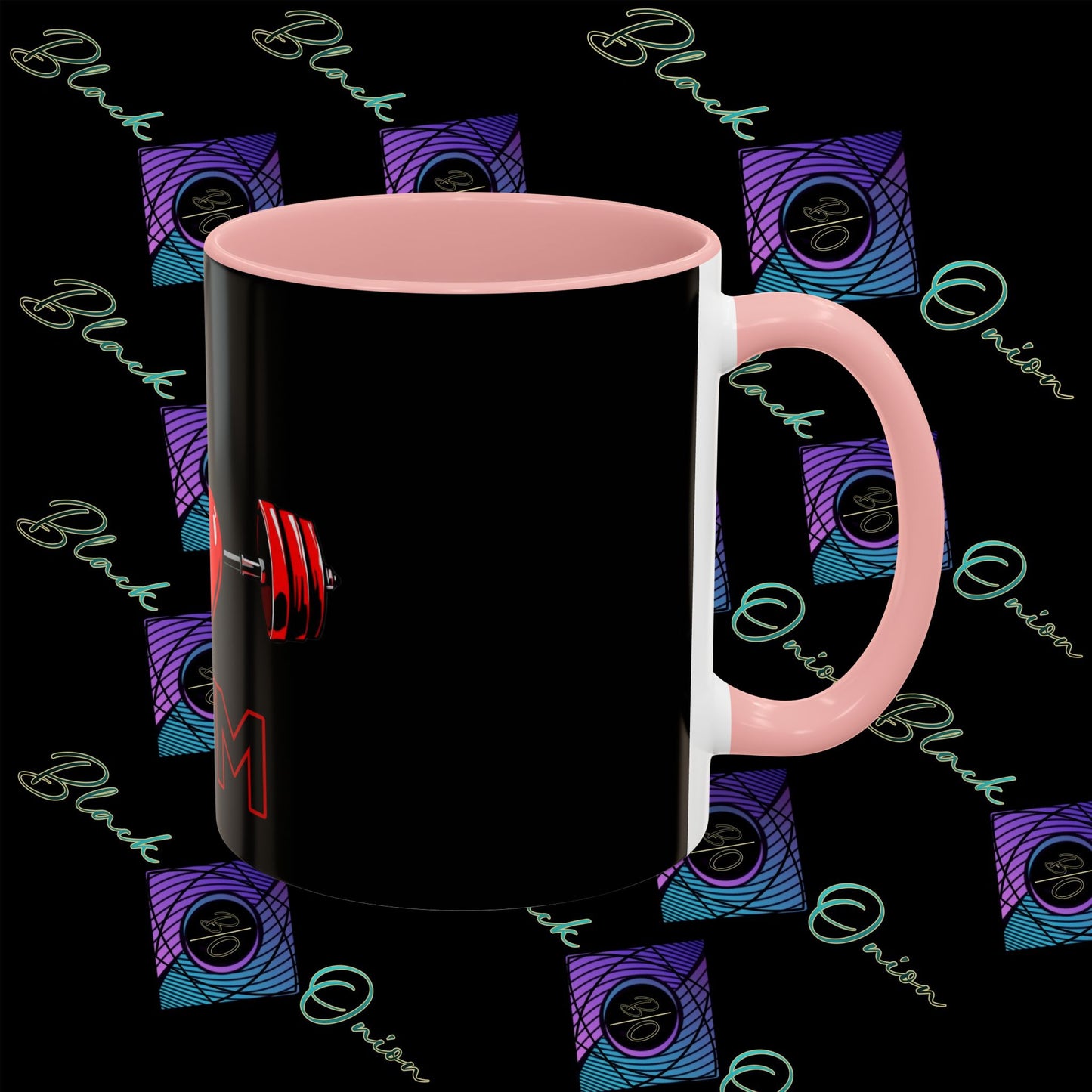 BlackOnion Coffee Mug - 11oz with Workout Motif ‘I Love Gym’🔥💪🫵