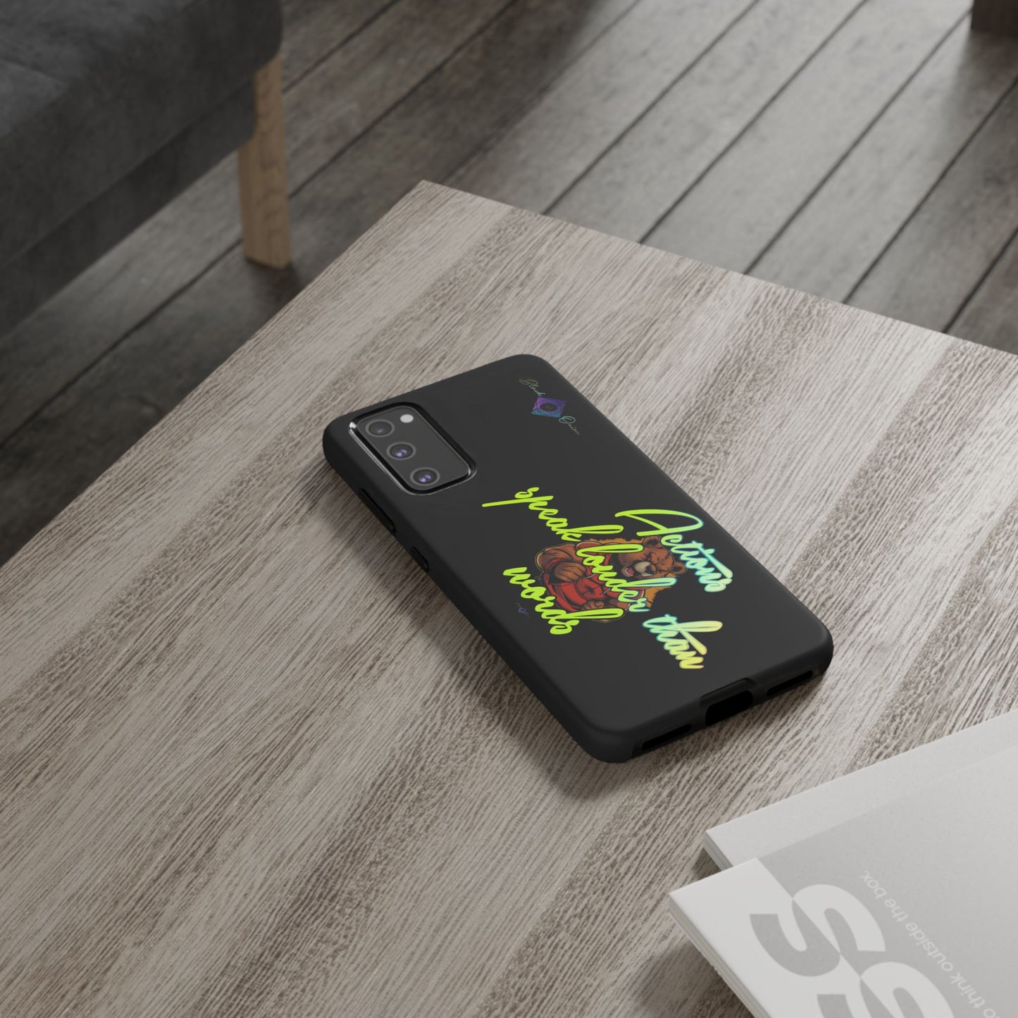 BlackOnion Brand New Phone Case - with Motivational Workout Motif ‘Actions speak lauder ‘💪🔥🫵