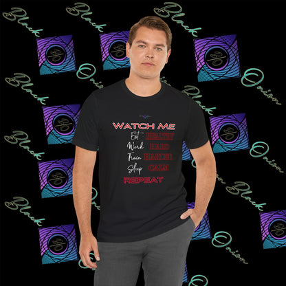 BlackOnion "Watch Me" T-Shirt with Workout Motif V4 💪🔥