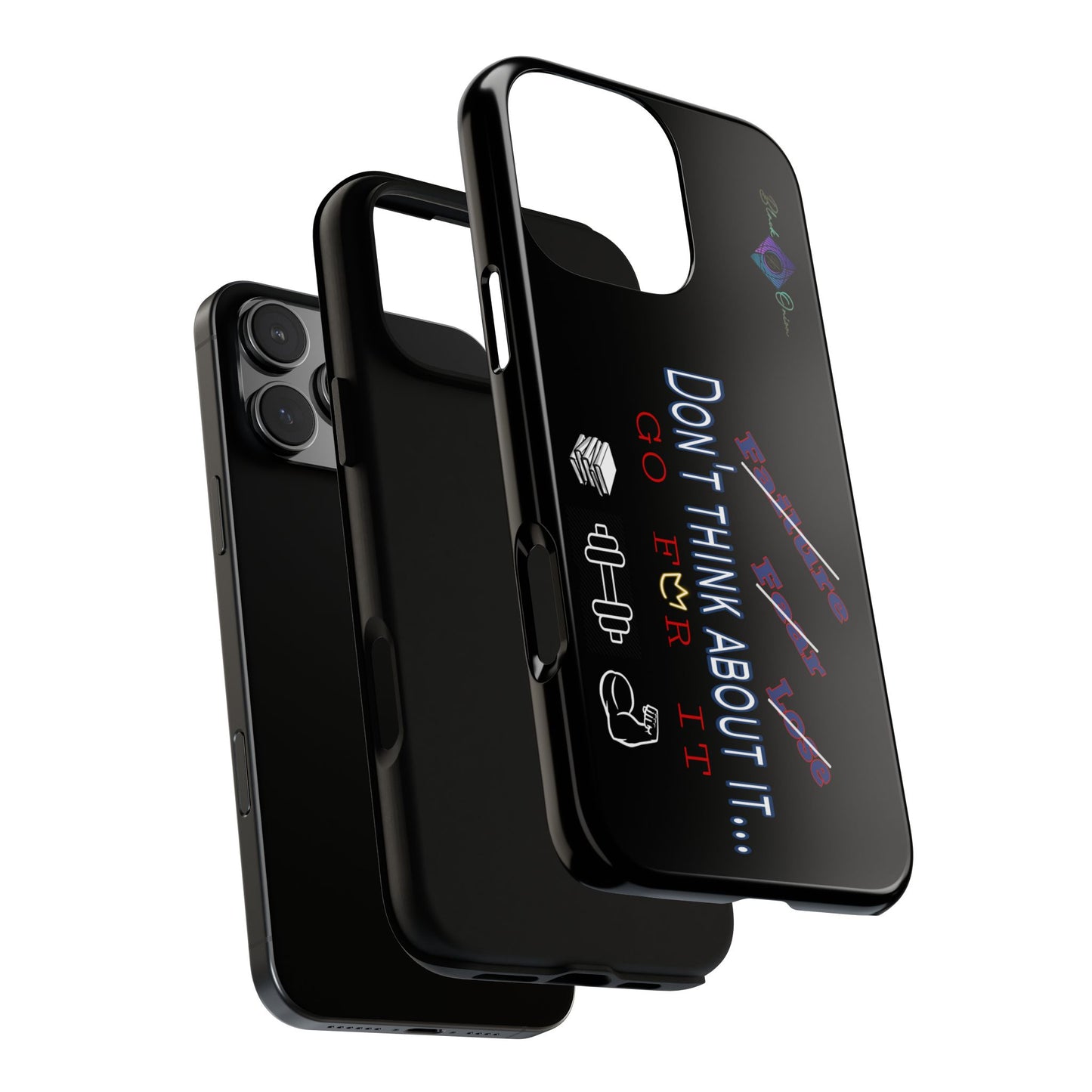 BlackOnion Brand New Phone Case - with Motivational Workout Motif’Don’t think ‘💪🔥🫵
