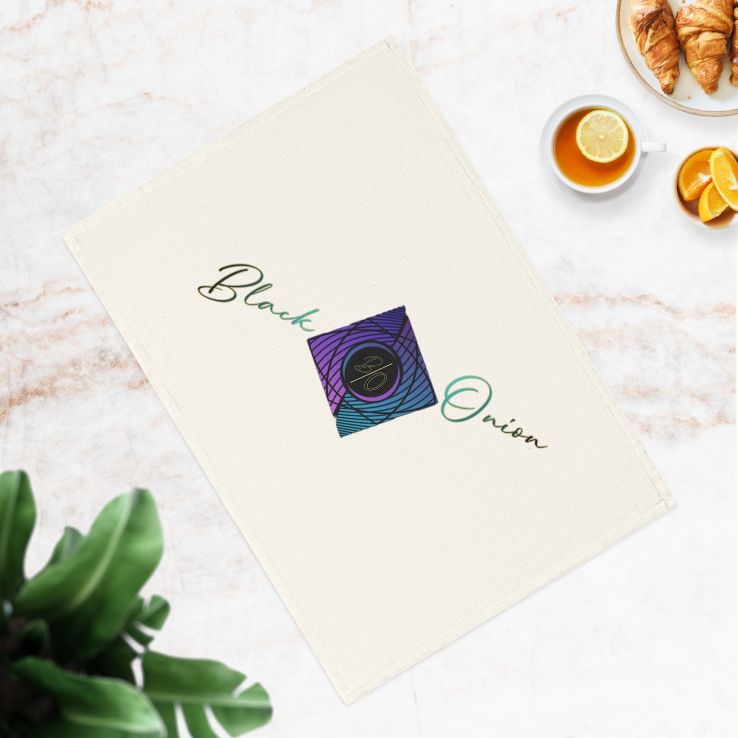 BlackOnion Design Artistic Cotton Tea Towel 🔥💪