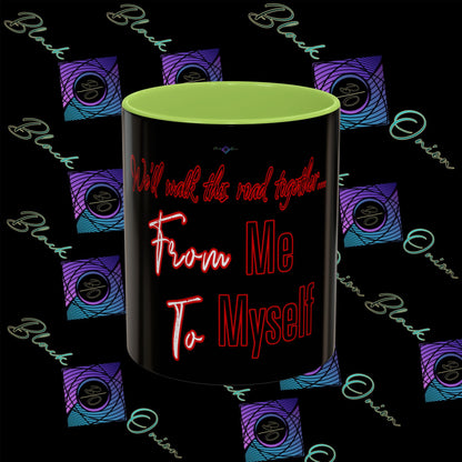 BlackOnion Coffee Mug Serial 2 with Workout Motif ‘ We’ll walk this road together’🫵🔥💪