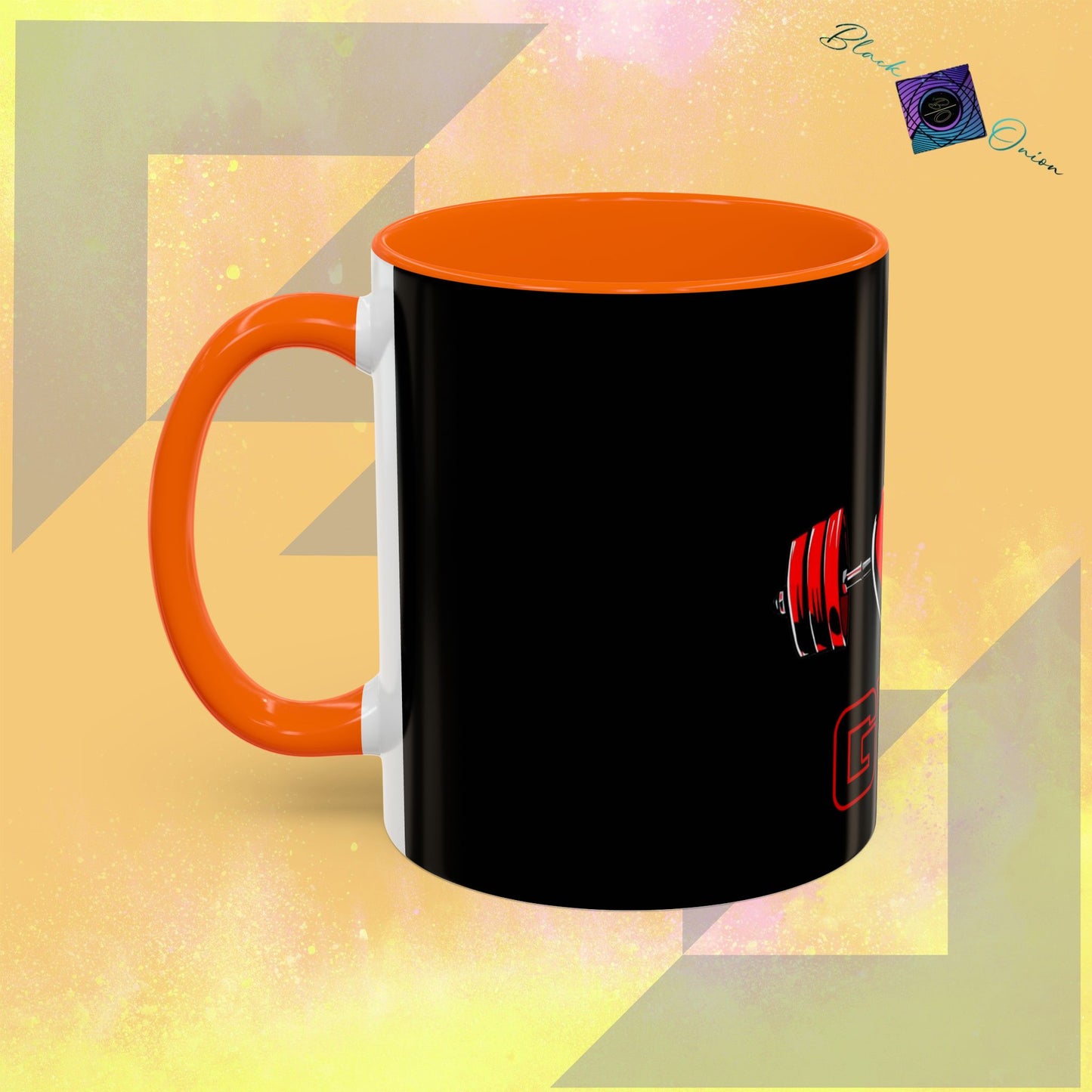 BlackOnion Coffee Mug - 11oz with Workout Motif ‘I Love Gym’🔥💪🫵