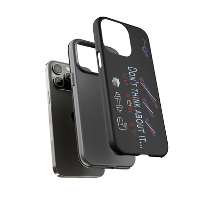 BlackOnion Brand New Phone Case - with Motivational Workout Motif’Don’t think ‘💪🔥🫵