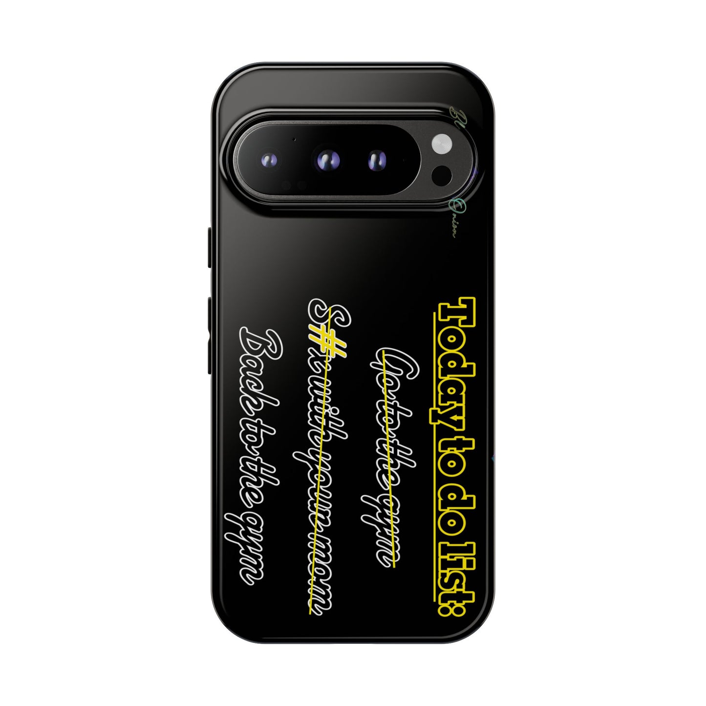 BlackOnion Brand New Phone Case - with Motivational Workout Motif’Today to do list ‘💪🔥🫵