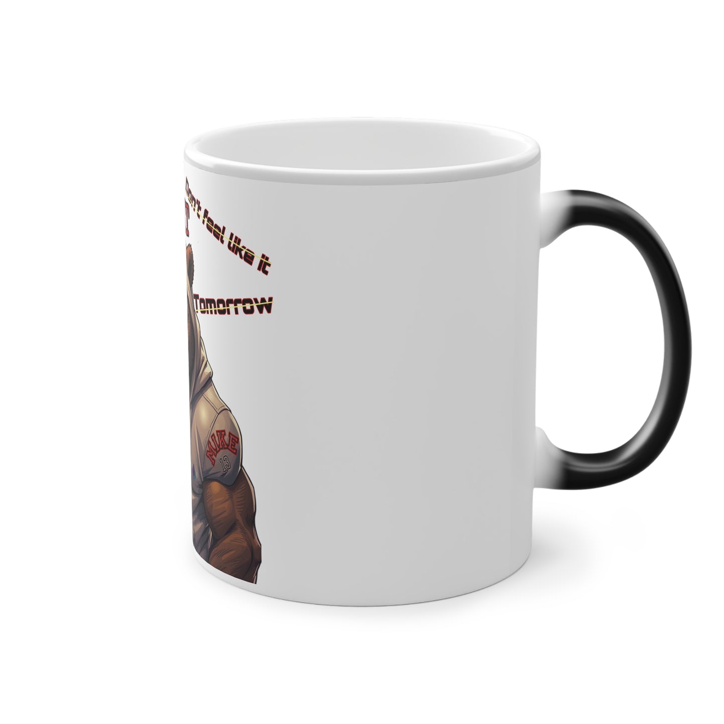 BlackOnion Color Changing Mug with Workout Motif ‘Mike 13’ 💪🔥🫵