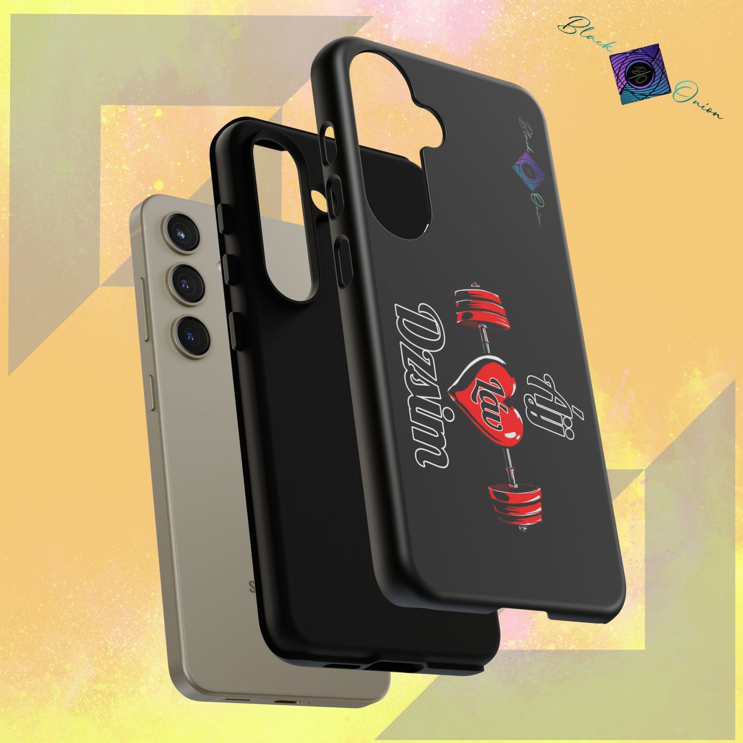 BlackOnion Brand New Phone Case - with Motivational Workout Motif’Ájj Láv Dzsim ‘💪🔥🫵