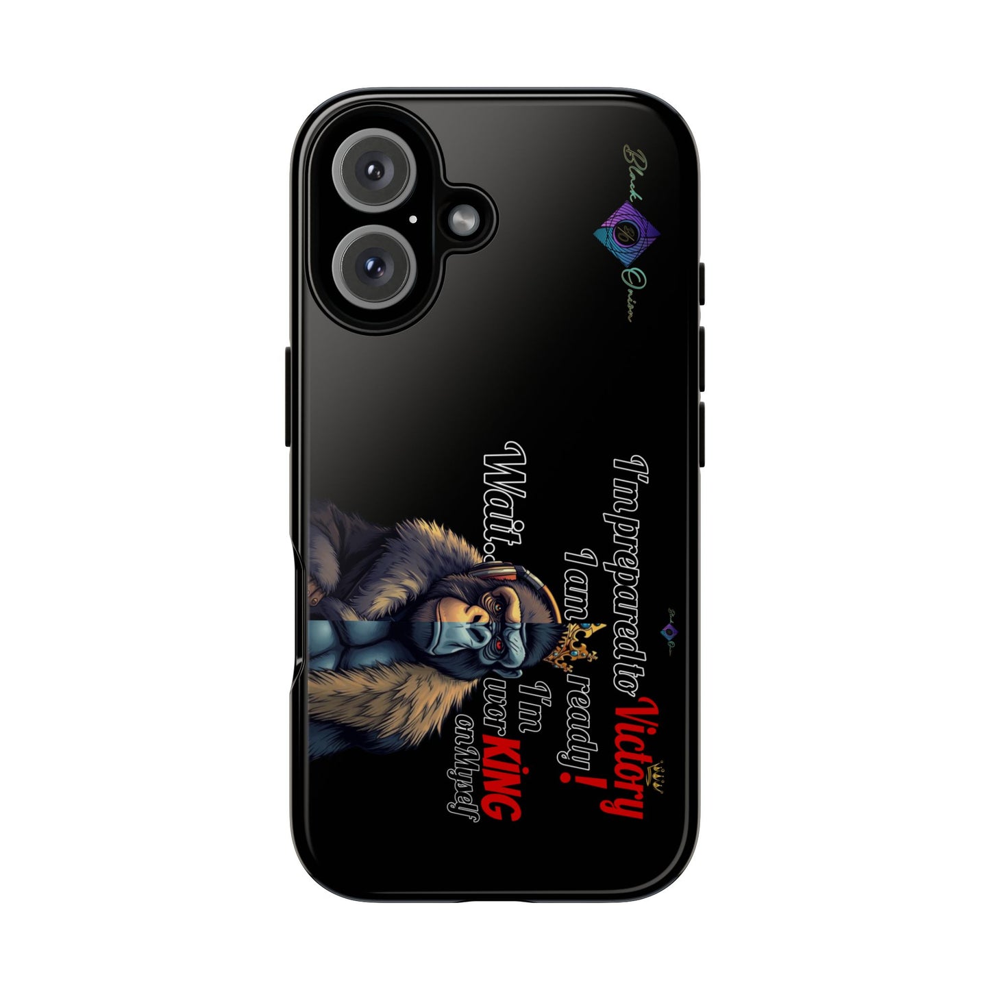BlackOnion Brand New Phone Case - with Motivational Workout Motif’Victory 👑‘💪🔥🫵