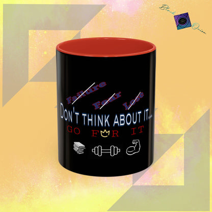 BlackOnion Coffee Mug Serial 2 with Workout Motif ‘Don’t think ‘🫵🔥💪