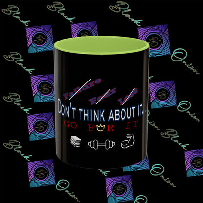 BlackOnion Coffee Mug Serial 2 with Workout Motif ‘Don’t think ‘🫵🔥💪