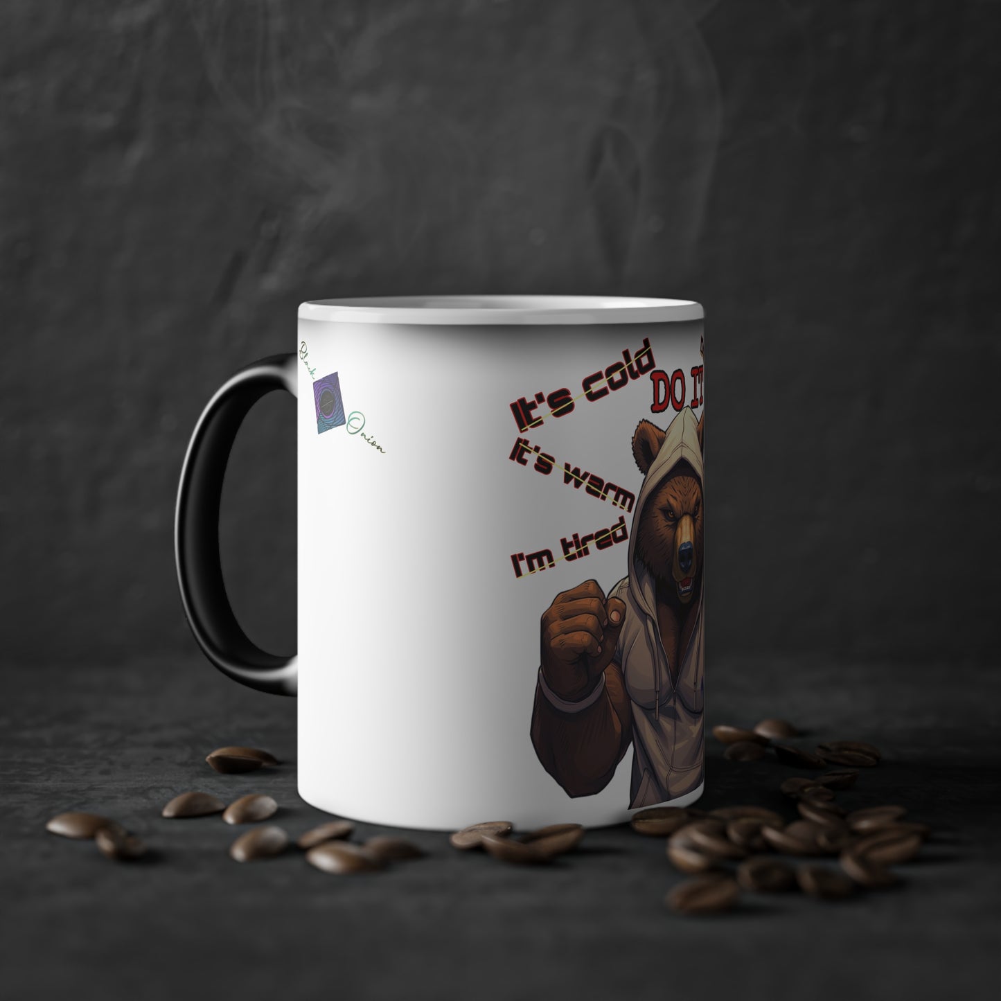 BlackOnion Color Changing Mug with Workout Motif ‘Mike 13’ 💪🔥🫵
