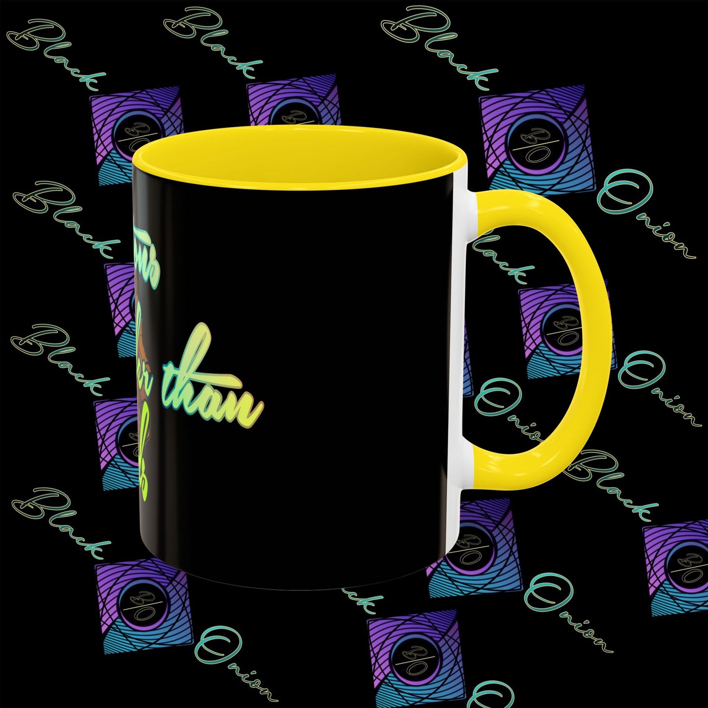 BlackOnion Coffee Mug - 11oz with Workout Motif ‘Actions speak lauder than words’🔥💪🫵