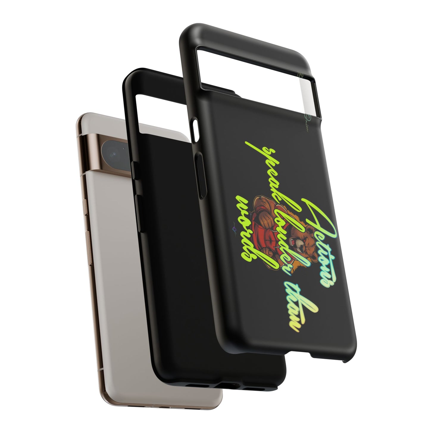 BlackOnion Brand New Phone Case - with Motivational Workout Motif ‘Actions speak lauder ‘💪🔥🫵