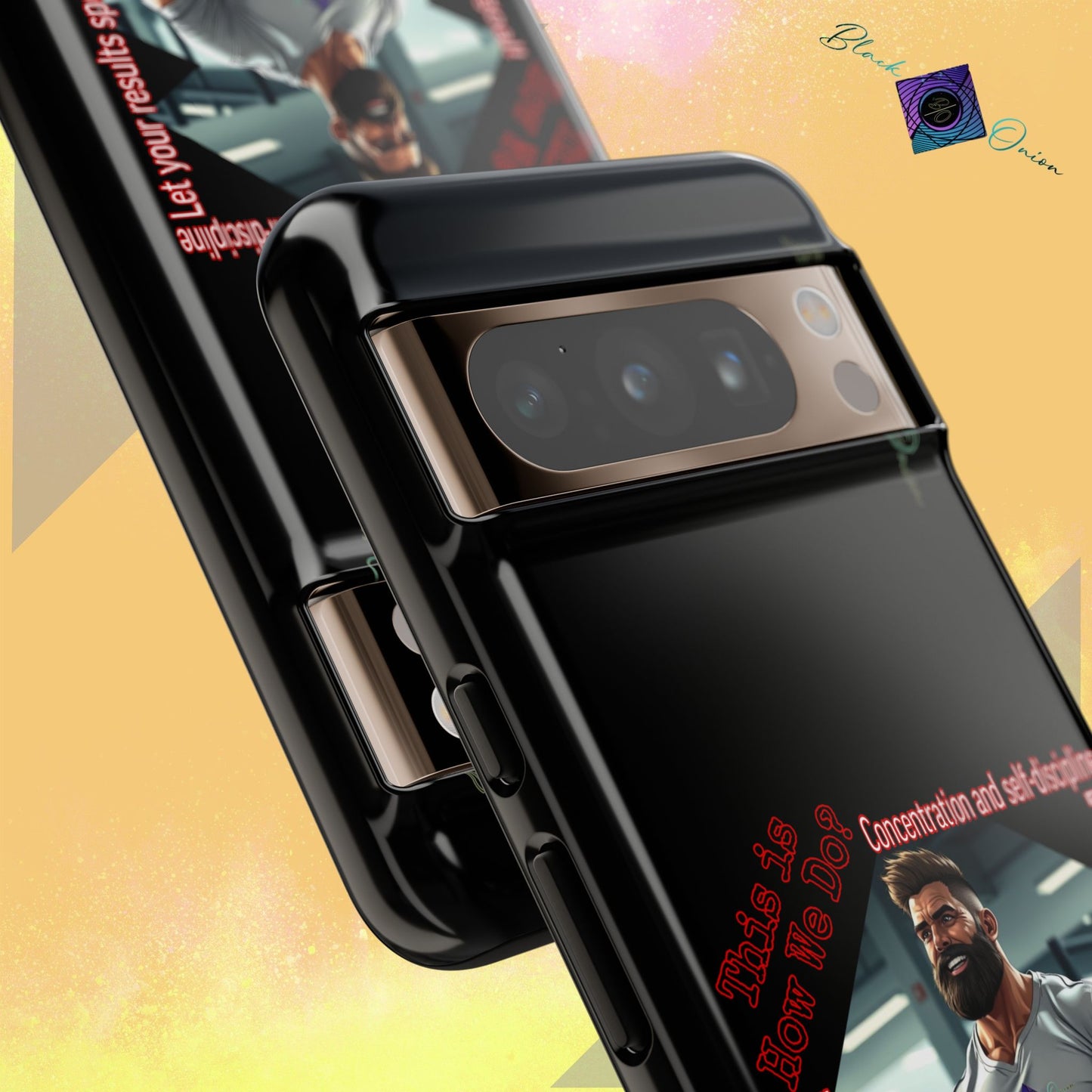 BlackOnion Brand New Phone Case - with Motivational Workout Motif’Unstoppable ‘💪🔥🫵