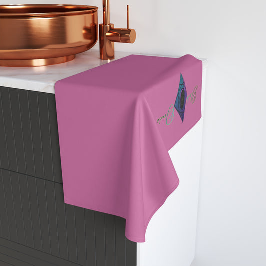 BlackOnion Chic Hand Towel with Stylish BlackOnion Design and Pink colour 🔥💪