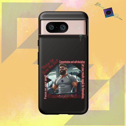 BlackOnion Brand New Phone Case - with Motivational Workout Motif’Unstoppable ‘💪🔥🫵