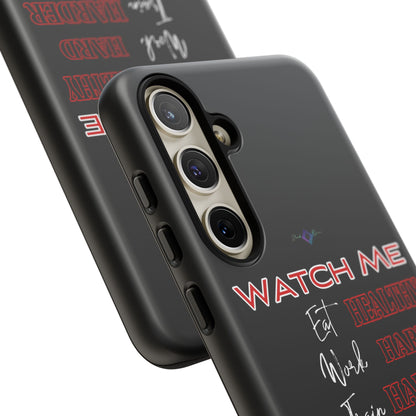 BlackOnion Phone Case -with Motivational Motif  'Watch Me' 💪🔥🫵