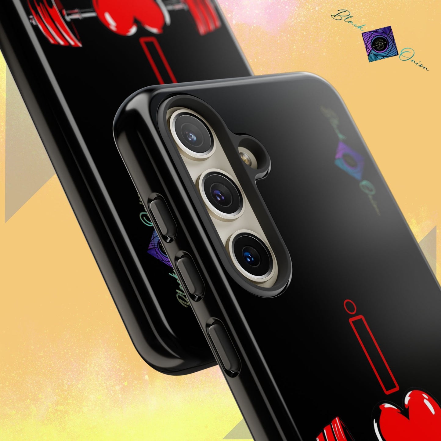 BlackOnion Brand New Phone Case - with Motivational Workout Motif’I Love Gym ‘💪🔥🫵