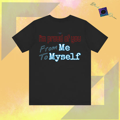 BlackOnion T-Shirt with Workout Motif 'I'm Proud of You! From Me , to Myself' 🫵🔥💪