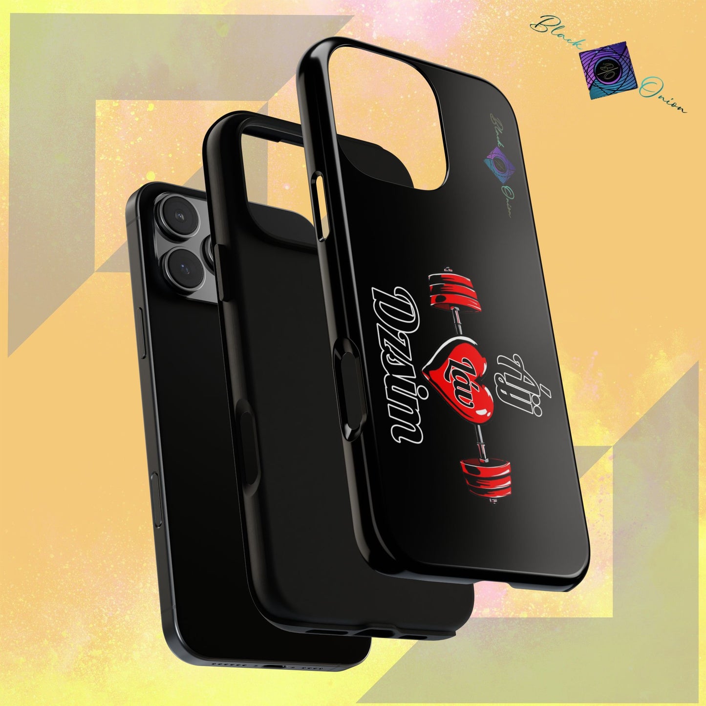 BlackOnion Brand New Phone Case - with Motivational Workout Motif’Ájj Láv Dzsim ‘💪🔥🫵