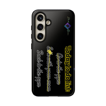 BlackOnion Brand New Phone Case - with Motivational Workout Motif’Today to do list ‘💪🔥🫵