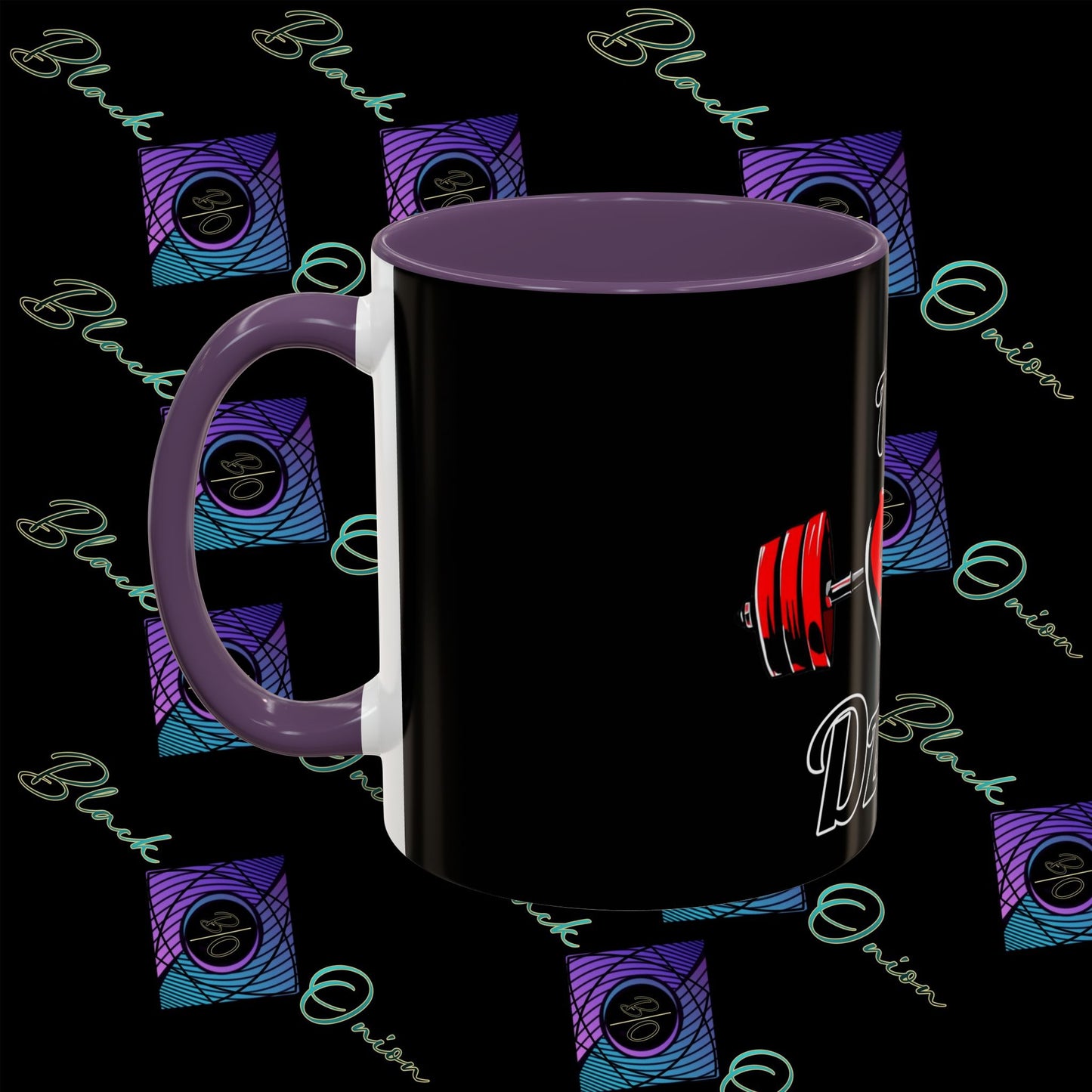BlackOnion Coffee Mug - 11oz with Workout Motif ‘ÁjjLávDzsi’🔥💪🫵