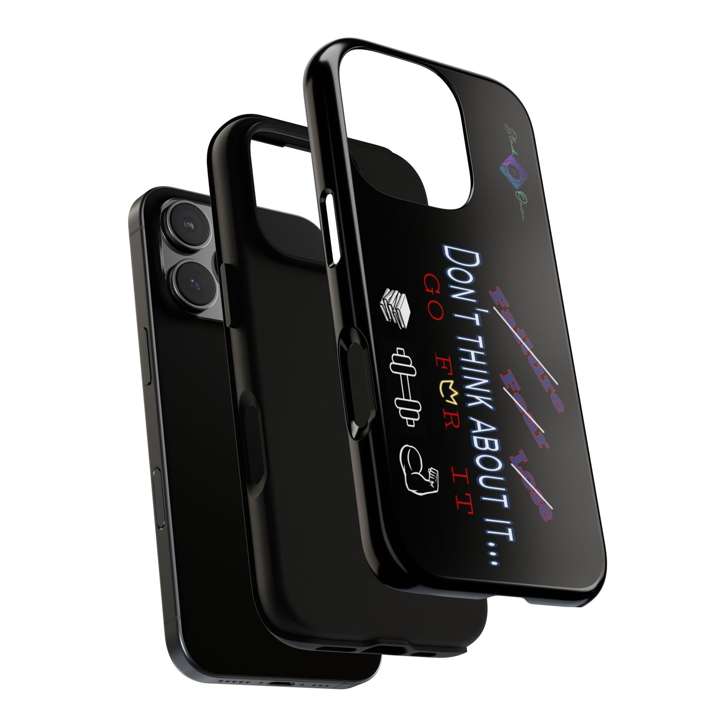 BlackOnion Brand New Phone Case - with Motivational Workout Motif’Don’t think ‘💪🔥🫵