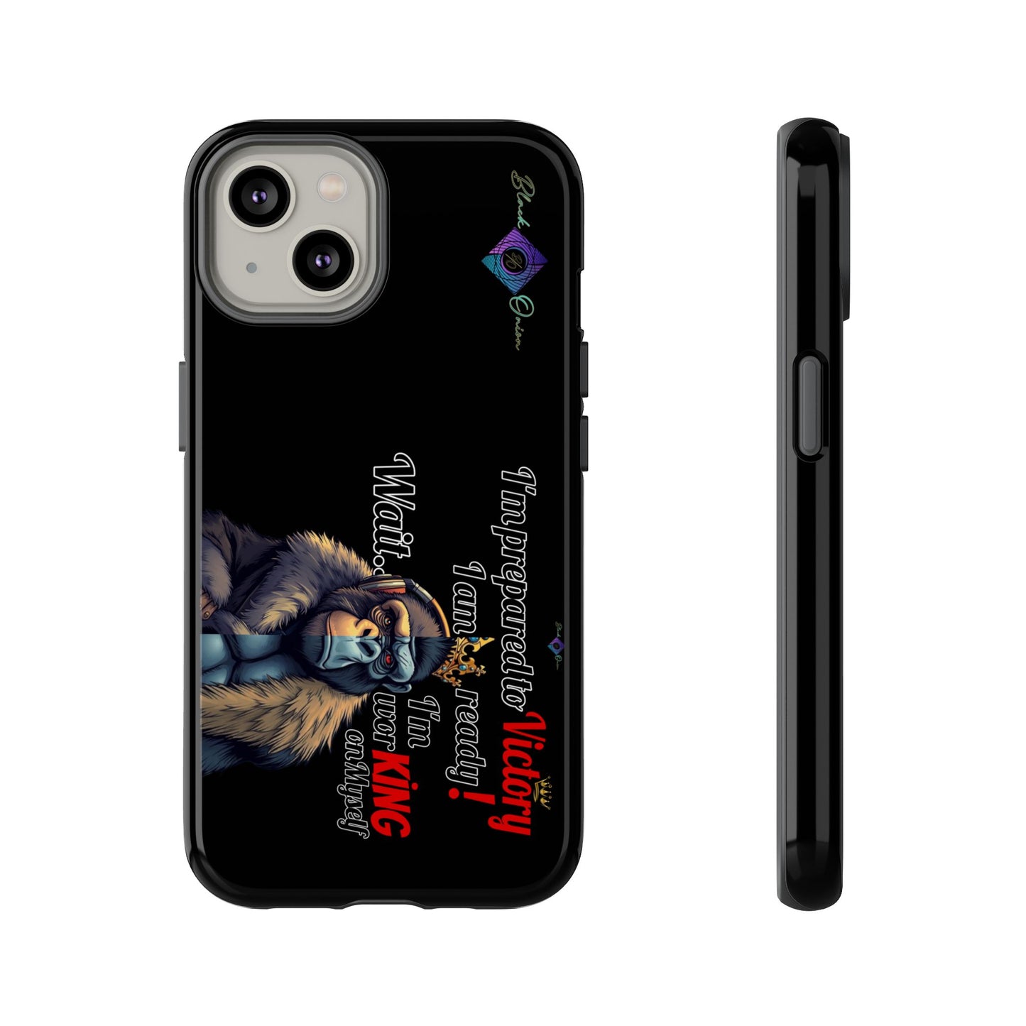 BlackOnion Brand New Phone Case - with Motivational Workout Motif’Victory 👑‘💪🔥🫵