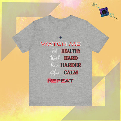 BlackOnion T-Shirt with Workout Motif “Watch Me" 💪🔥