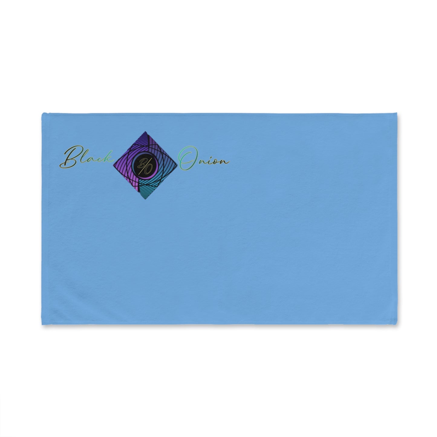 BlackOnion Chic Hand Towel with Stylish BlackOnion Design and Light Blue colour 🔥💪