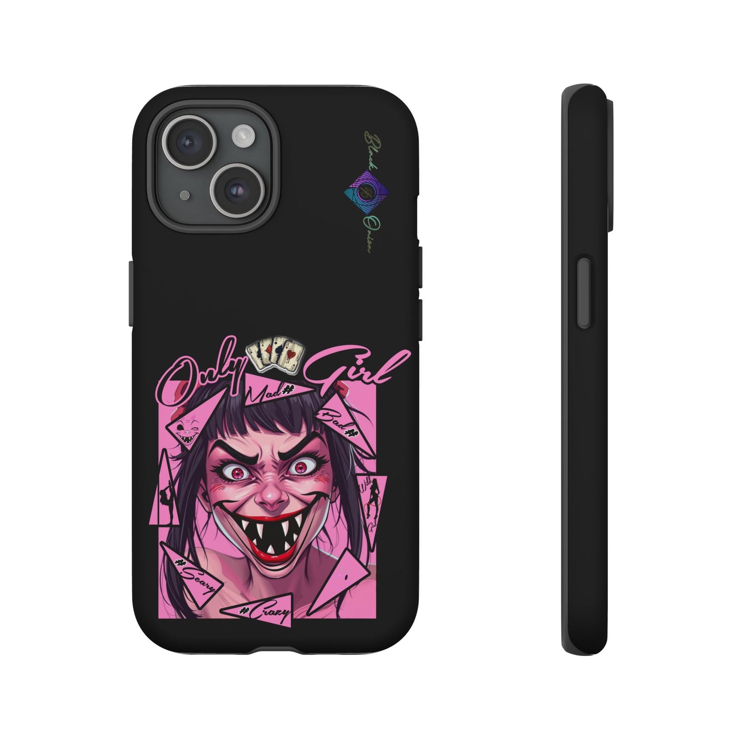 BlackOnion Brand New Phone Case - with Motivational Workout Motif’ Mad Girl💋🌸 ‘🔥🫵