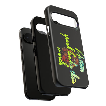 BlackOnion Brand New Phone Case - with Motivational Workout Motif ‘Actions speak lauder ‘💪🔥🫵