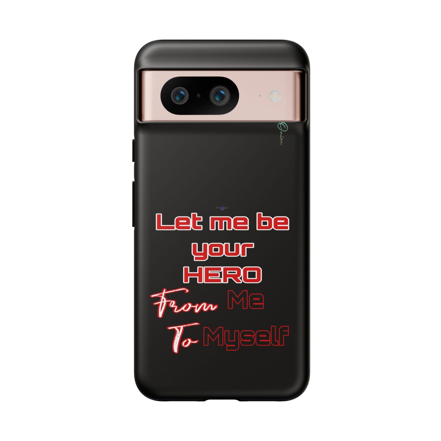 BlackOnion Brand New Phone Case - with Motivational Workout Motif’Let me be your Hero ‘💪🔥🫵