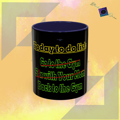 BlackOnion Coffee Mug 2 with Workout Motif ‘Today To Do List V2’🫵🔥💪