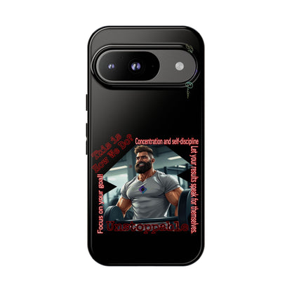 BlackOnion Brand New Phone Case - with Motivational Workout Motif’Unstoppable ‘💪🔥🫵