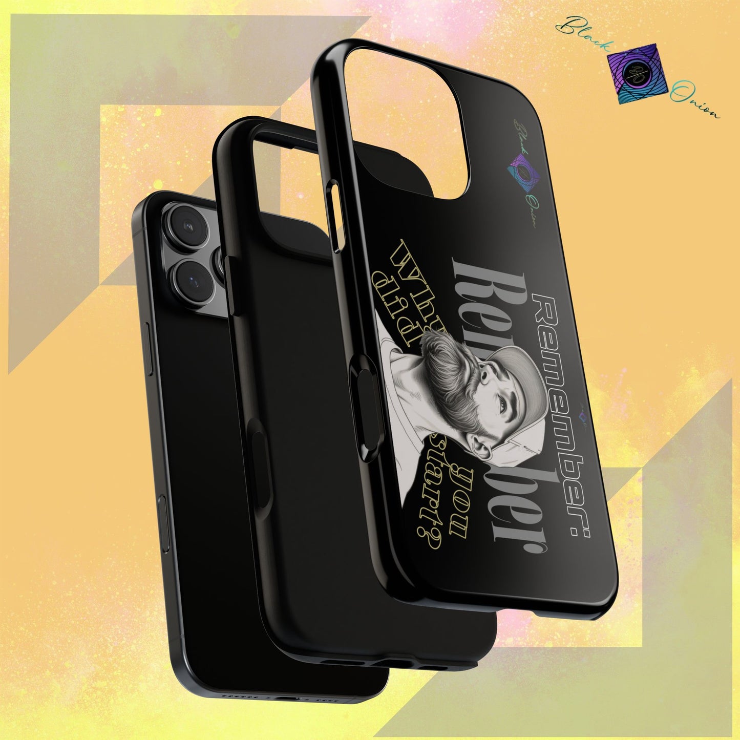 BlackOnion Brand New Phone Case - with Motivational Workout Motif’Remember ‘💪🔥🫵