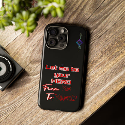 BlackOnion Brand New Phone Case - with Motivational Workout Motif’Let me be your Hero ‘💪🔥🫵